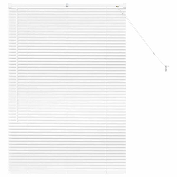 vidaXL Window Blind with Curtains Manual White Aluminium