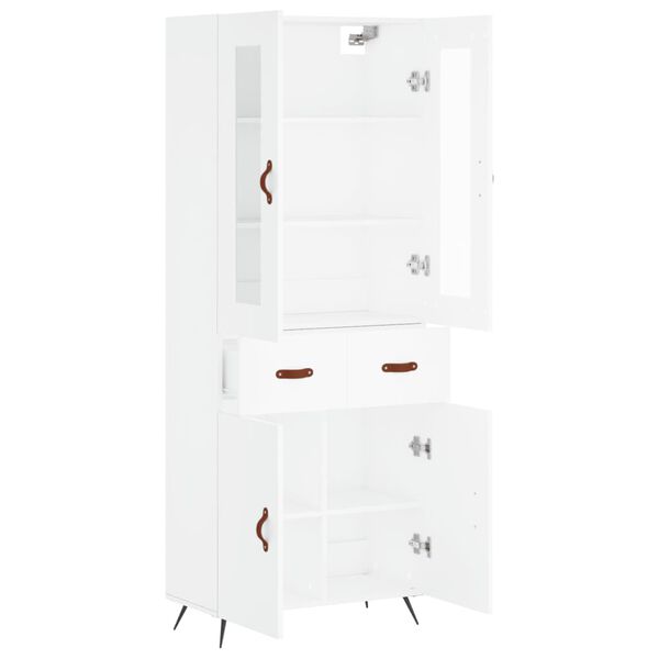 vidaXL Highboard White 69.5x34x180 cm Engineered Wood