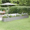vidaXL Garden Raised Bed Galvanised Steel 368x80x36 cm Silver