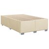 vidaXL Box Spring Bed with Mattress Cream 120x200 cm Fabric