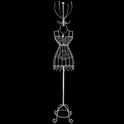 Vintage Style Wire Dress Form with Coat Hooks