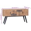 vidaXL Side Cabinet 110x30x75 cm Solid Teak