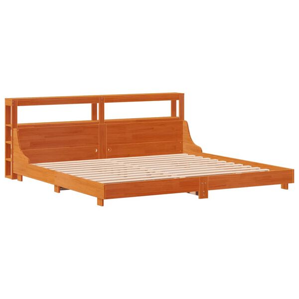 vidaXL Bed Frame without Mattress Wax Brown 180x200 cm Super King Solid Wood Pine