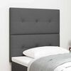 vidaXL Headboard with Headboard Dark Grey 100 cm Faux Leather