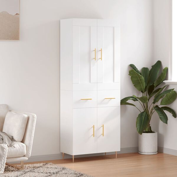 vidaXL Highboard White 69.5x34x180 cm Engineered Wood
