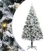 vidaXL Artificial Christmas Tree with 300 LEDs with Stand White 240 cm