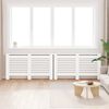 vidaXL Radiator Covers 2 pcs White 152x19x81.5 cm MDF