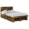 vidaXL Bed Frame Smoked Oak 120 x 200 cm Engineered Wood