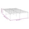 vidaXL Metal Bed Frame without Mattress White 135x190cm
