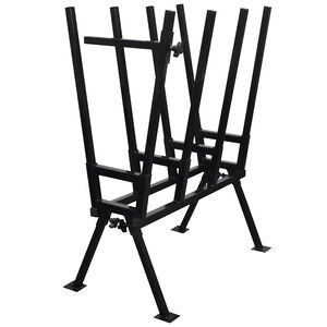 Black Powder-Coated Saw Horse for Woodworking
