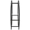 vidaXL Firewood Rack Black 70x20x70 cm Steel