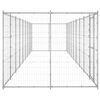 vidaXL Outdoor Dog Kennel Galvanised Steel 21.78 m&sup2;