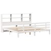 vidaXL Bookcase Bed without Mattress White 180x200 cm Super King Solid Wood Pine