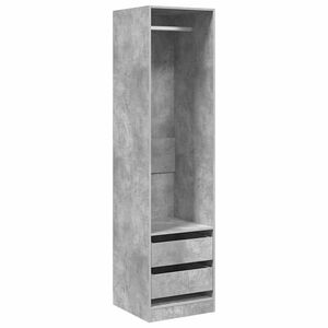 vidaXL Wardrobe | Concrete grey | Engineered wood | Compact | Wardrobe