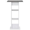 vidaXL Bar Table White and Anthracite Grey 60x60x110 cm
