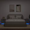 vidaXL Bedside Cabinets with LED Lights 2 pcs Concrete Grey Engineered Wood