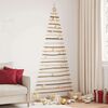 vidaXL Christmas Tree with 130 LEDs Natural 210 cm Solid Ash wood