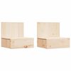 vidaXL Bedside Table 2 pcs Brown 42 x 32.5 x 40 cm Solid pine wood