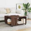 vidaXL Coffee Table Brown Oak 80x80x40 cm Engineered Wood