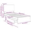 vidaXL Storage Bed with Drawer Sonoma Oak 90 x 190 cm Engineered Wood