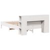 vidaXL Bookcase Bed without Mattress White 150x200 cm King Solid Wood Pine