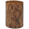 vidaXL Mosaic Stool Brown Solid Teak Wood