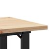 vidaXL Dining Table O-Frame 50x50x75.5 cm Solid Wood Pine and Steel