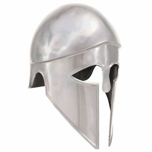 vidaXL Greek Warrior Helmet Antique Replica LARP Silver Steel