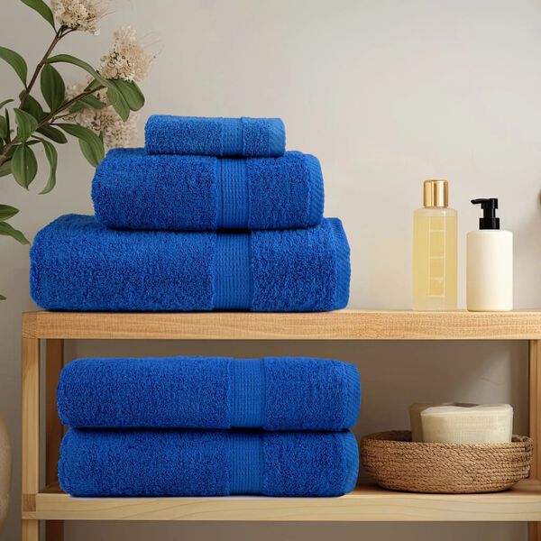 vidaXL Premium Hand Towels "SOLUND" 2 pcs Blue 50x100 cm 600 gsm