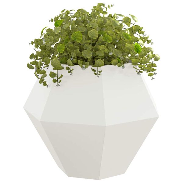 vidaXL Planter White 100 x 100 x 80 cm Steel