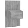 vidaXL Bed Headboard with Cabinets Grey Sonoma Engineered Wood