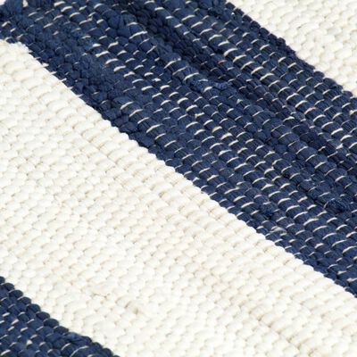vidaXL Placemats 6 pcs Chindi Stripe Blue and White 30x45 cm