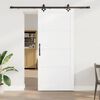 vidaXL Sliding Door White and Black 93 x 211 cm Solid Pine Wood