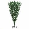 vidaXL Upside-down Artificial Pre-lit Christmas Tree with Ball Set PVC