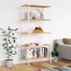 vidaXL 5-Tier Shelving Unit White and Oak 80x40x163 cm