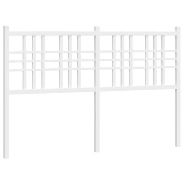 vidaXL Metal Headboard White 137cm