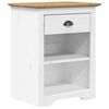 vidaXL Bedside Cabinet BODO Brown 53x38.5x66 cm Solid Wood Pine