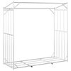 vidaxL Firewood Rack with Rain Cover 200x80x200 cm Galvanised Steel