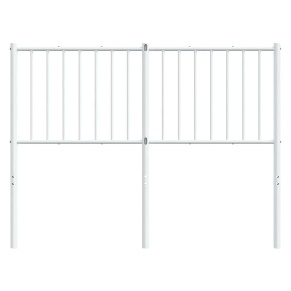vidaXL Metal Replace Headboard White 120 cm