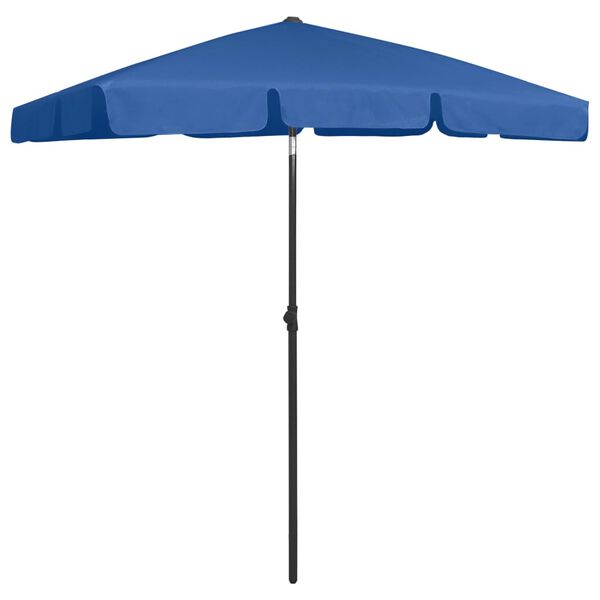 vidaXL Beach Parasol Azure Blue 180x120 cm