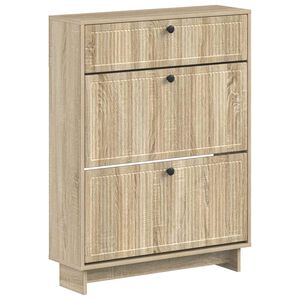 vidaXL Shoe Cabinet EDE 78 x 24 x 103 cm Engineered Wood Sonoma Oak