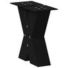 vidaXL Coffee Table Legs X-Shaped 2 pcs Black 40x(30-31) cm Steel