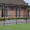 vidaXL Garden Fence with Spear Top Black 240x175 cm Powder-coated Steel