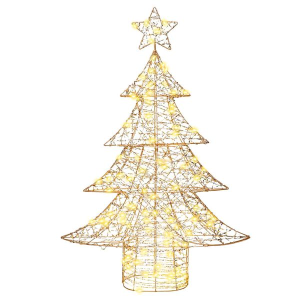 vidaXL Christmas Tree with 120 LEDs Warm white 120.5 cm PET