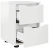 vidaXL Bedside Table with Drawer High Gloss White 30.5 x 30 x 43 cm