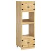 vidaXL Cabinet with Shelf Honey 66 x 58 x 207 cm Solid Pine Wood