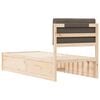 vidaXL Bed Frame with Upholstered Headboard Taupe 75 x 190 cm
