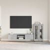 vidaXL TV Cabinet Set with Drawer Concrete Grey Engineered Wood