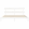 vidaXL Bed Frame without Mattress White 200x200 cm Solid Wood Pine