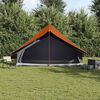 vidaXL Family Tent with Roof Grey and Orange 315 x 286 x 200 cm